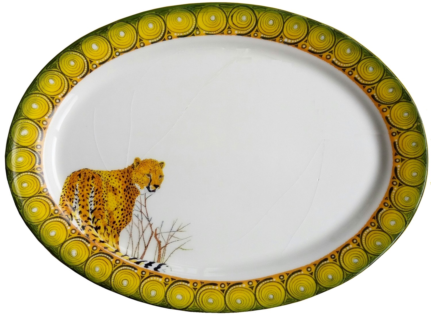 Oval Platter 16&quot; x 12&quot; Cheetah