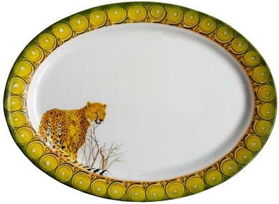 Oval Platter 16&quot; x 12&quot; Cheetah