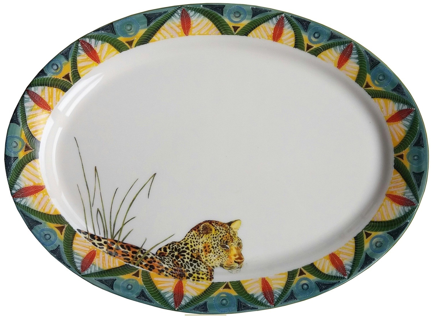 Oval Platter 16" x 12" Leopard