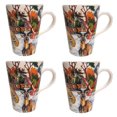 Set of 4 Coffee Mugs Classic...............Full-Scene