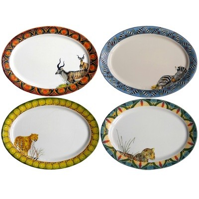 Set of 4 Oval Platters
Kudu,Zebra,Cheetah,Leopard
FREE SHIPPING