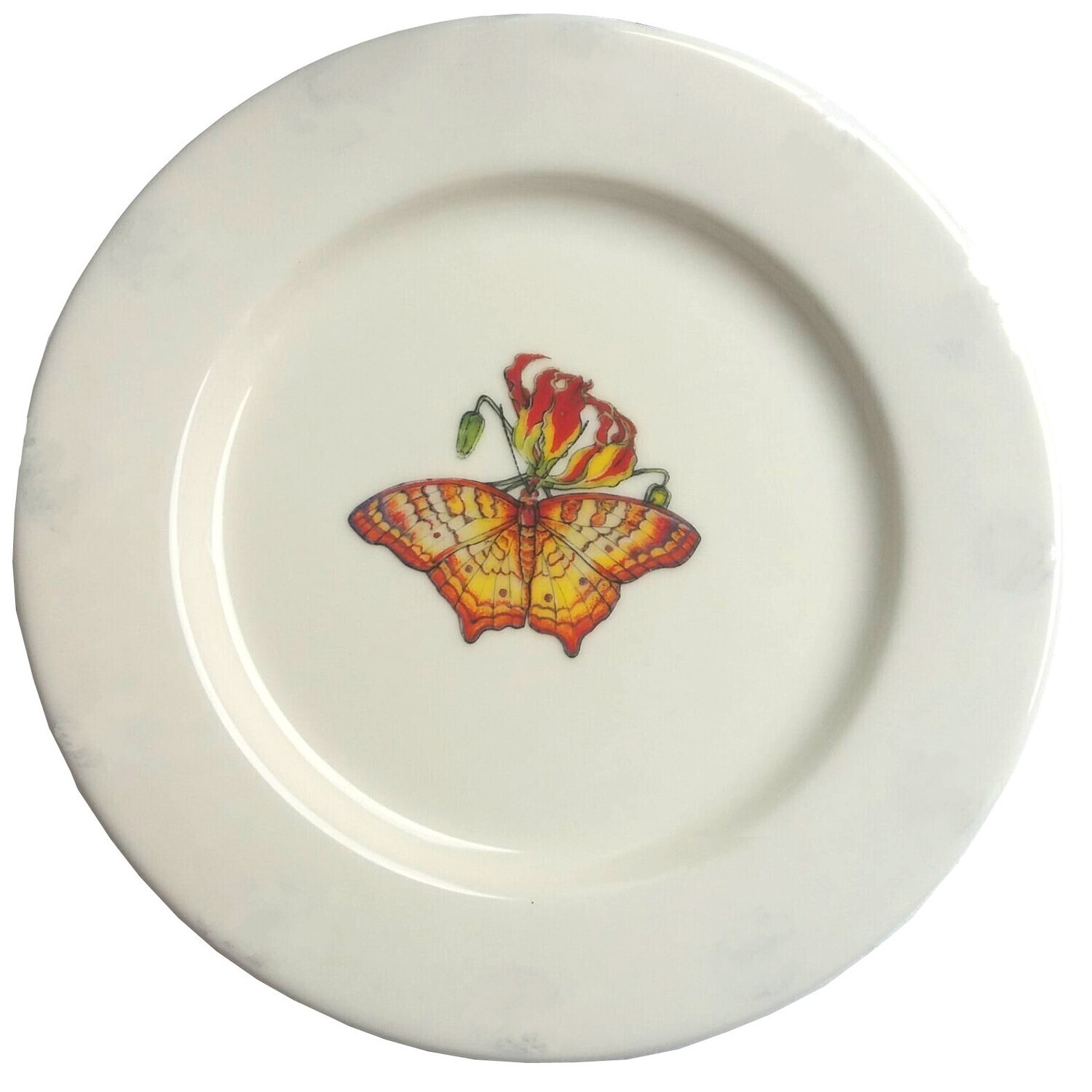 Bread Plate Flame Lily 7.5"