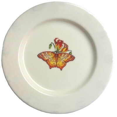 Bread Plate Flame Lily 7.5&quot;