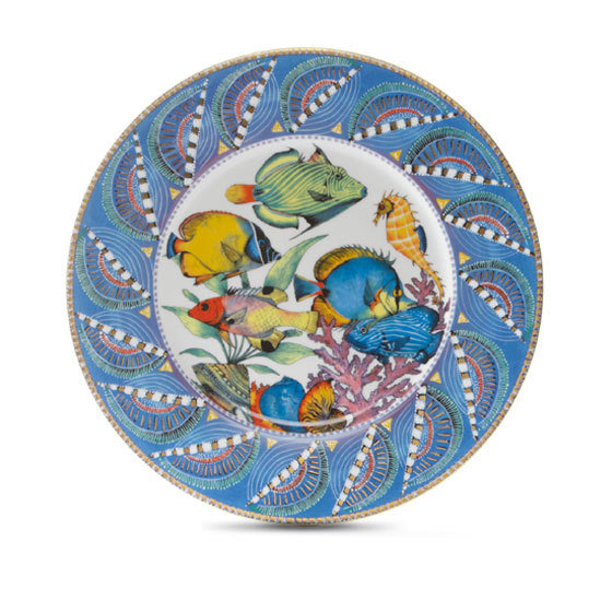 Presentation Plate Quill 12.6&quot; with gold rim