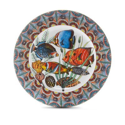 Dinner Plate Ndoro 10.4&quot; with gold rim