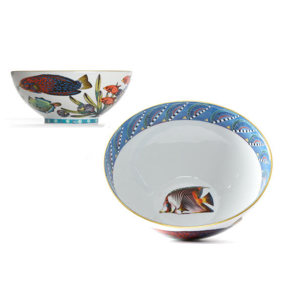 Cereal Bowl Quill 6.3" with gold rim