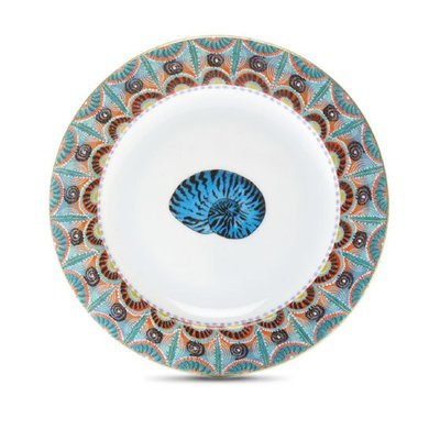Bread Plate Ndoro 6&quot; with gold rim