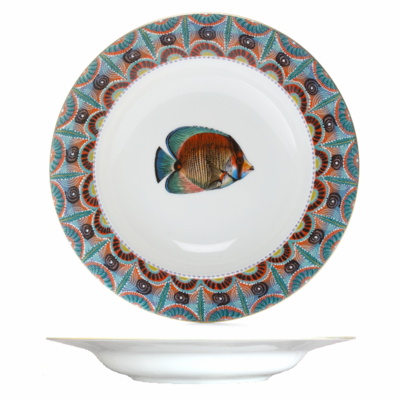 Soup Plate Ndoro 8.7&quot; with gold rim