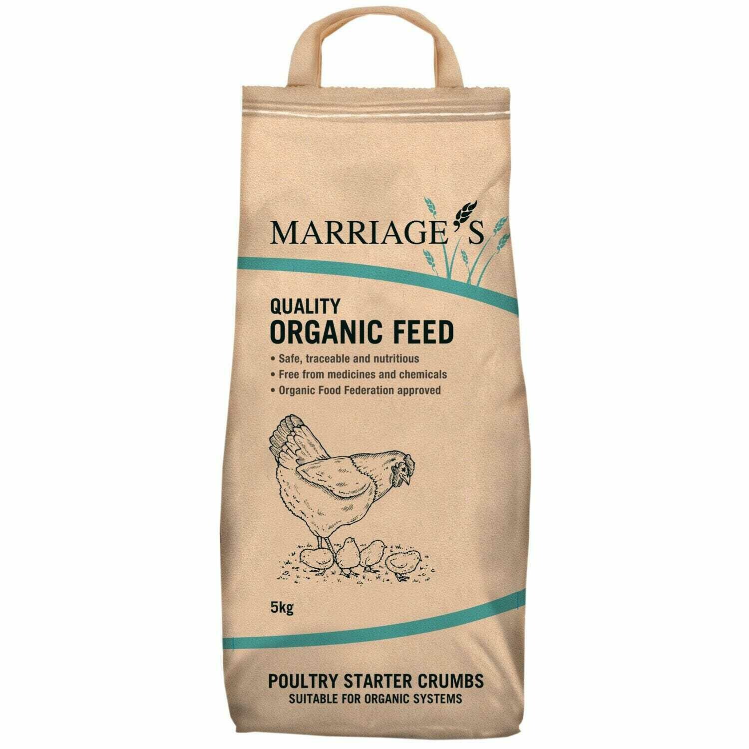 MARRIAGE'S Organic Chick Starter Crumb 5kg