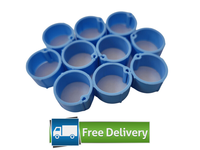 Clip Poultry Leg Rings 18mm (Pack of 10) BLUE