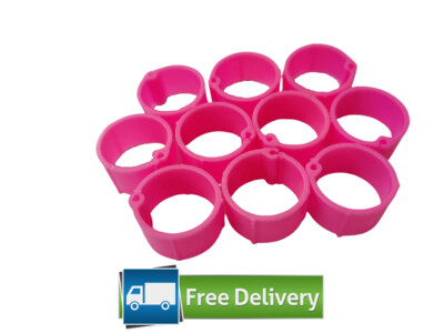 Clip Poultry Leg Rings 18mm (Pack of 10) PINK
