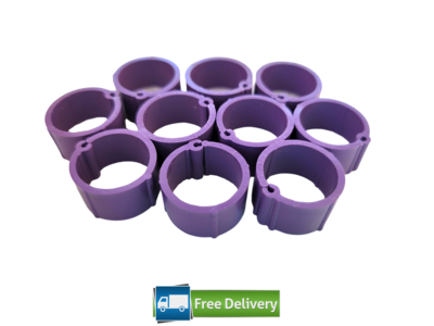 Clip Poultry Leg Rings 14mm (Pack of 10) PURPLE