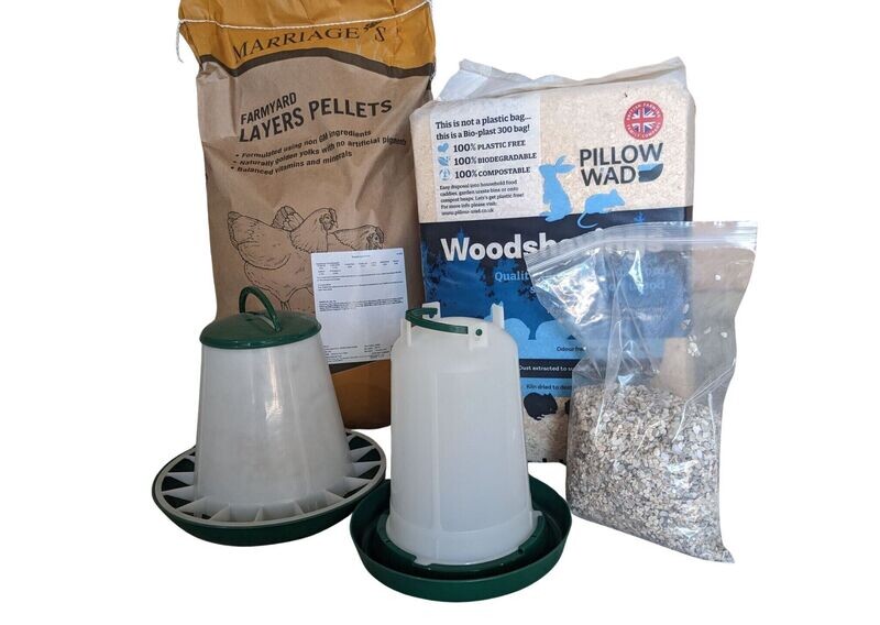 Hen Starter Kit incl 20Kg quality feed (for 2-6 hens or bantams)