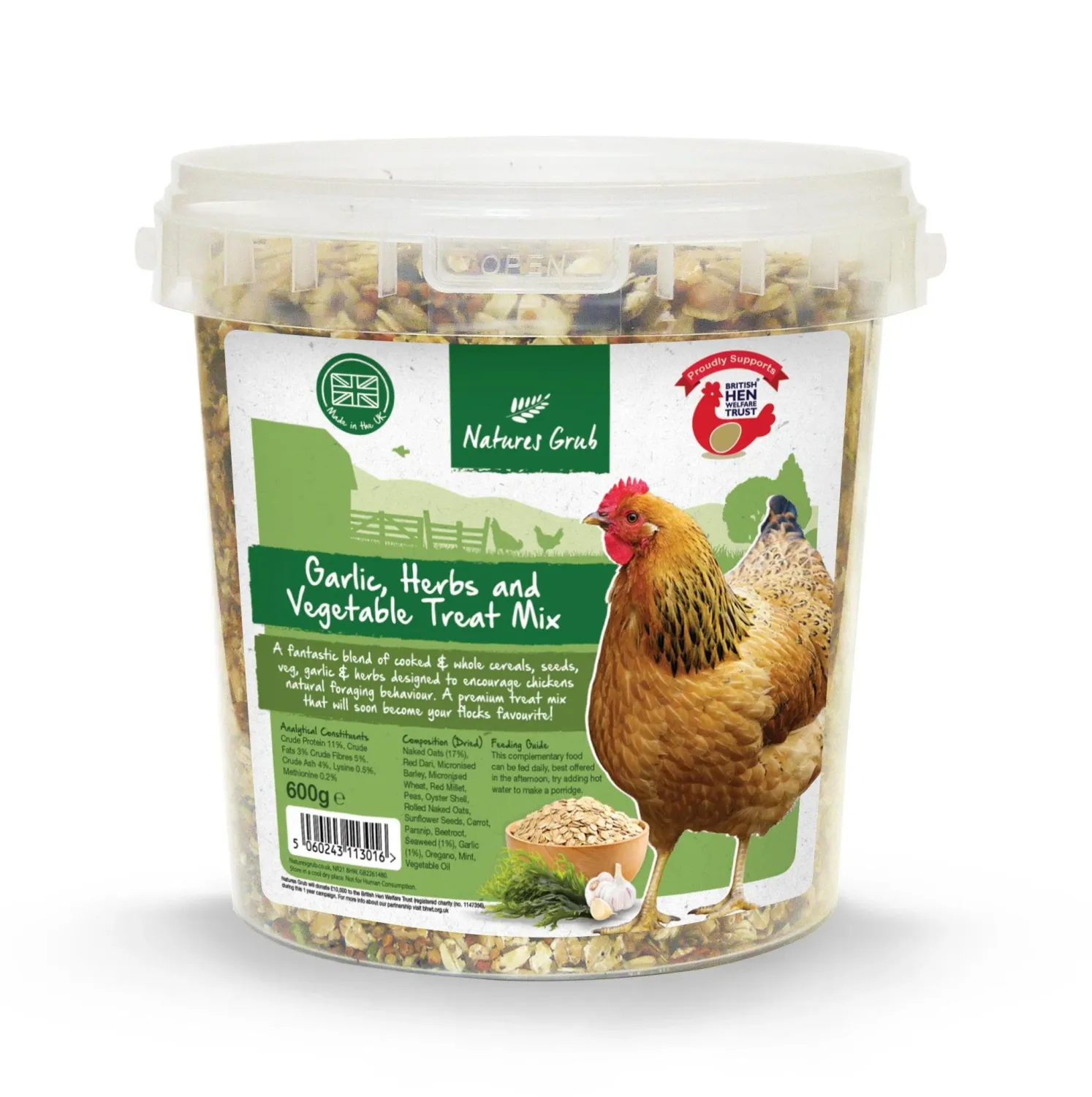 Nature's Grub Garlic, Herbs &amp; Vegetable Treat Mix 600g
