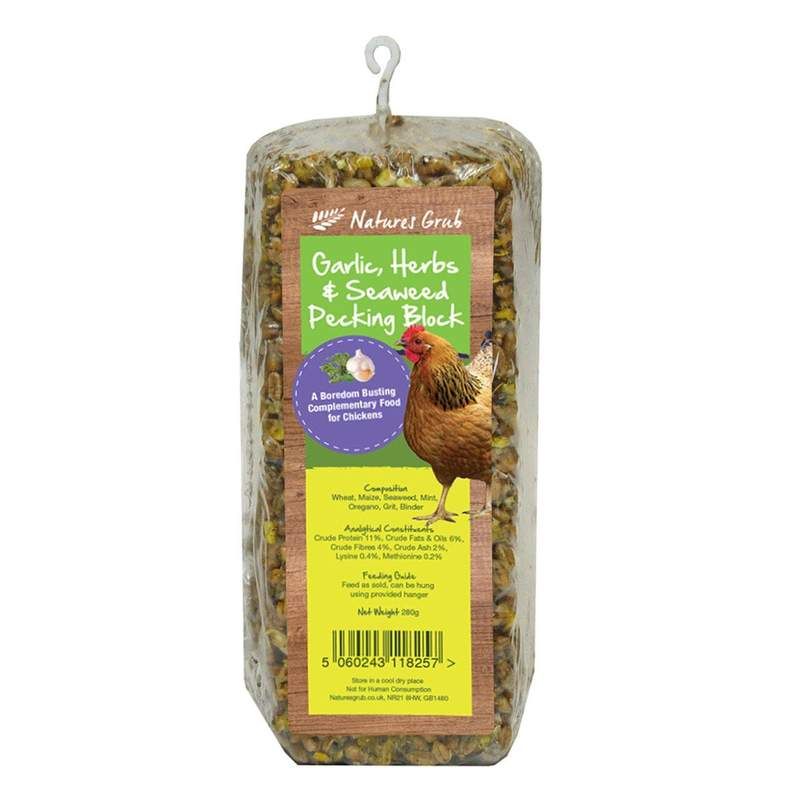 Peck Block -  Nature's Grub Garlic, Herbs & Seaweed  280g