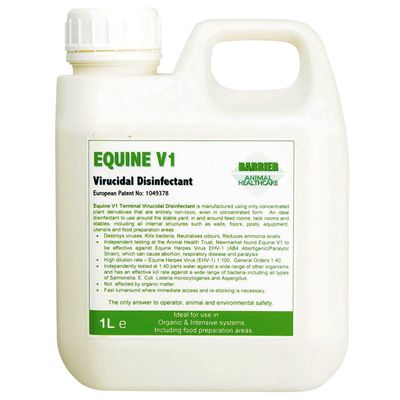 Barrier EQUINE V1 Virucidal Disinfectant Concentrate 1L