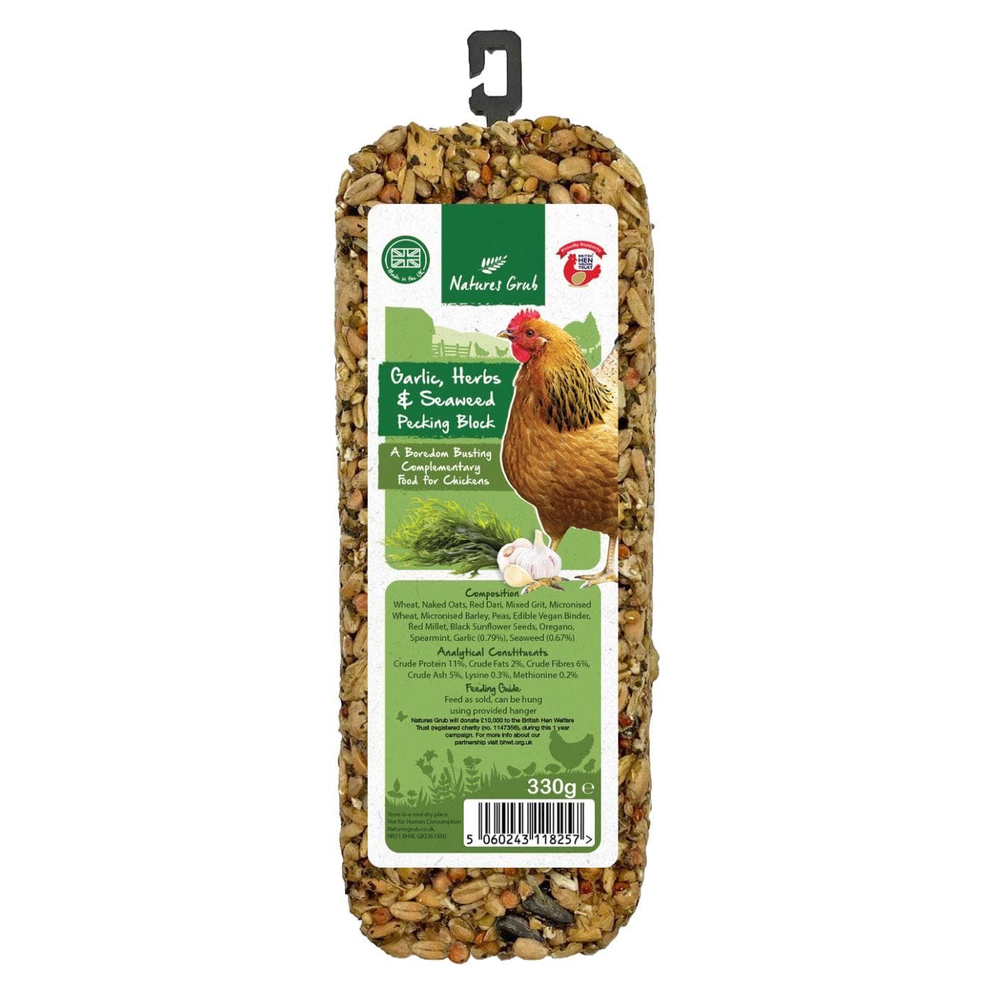 Peck Block -  Nature's Grub Garlic, Herbs &amp; Seaweed  280g