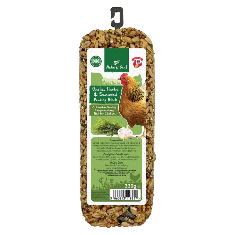 Peck Block -  Nature's Grub Garlic, Herbs & Seaweed  280g