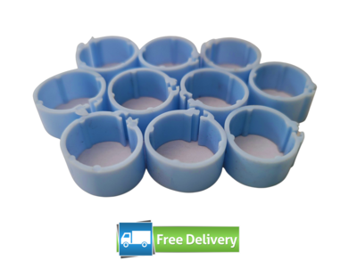 Clip Poultry / Pigeon Leg Rings 8mm (Pack of 100) LIGHT BLUE