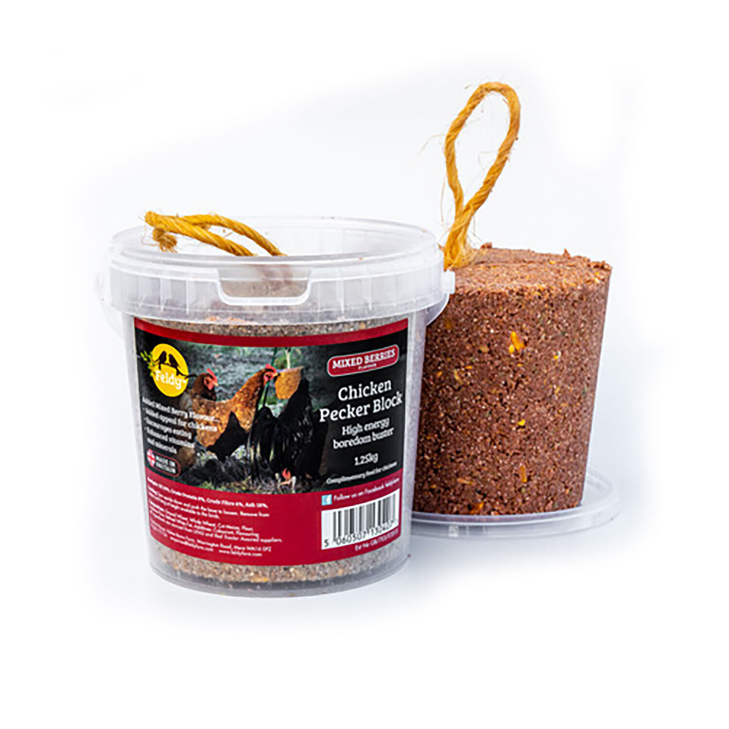 Feldy Chicken Pecker Block 1.25kg - Mixed Berries