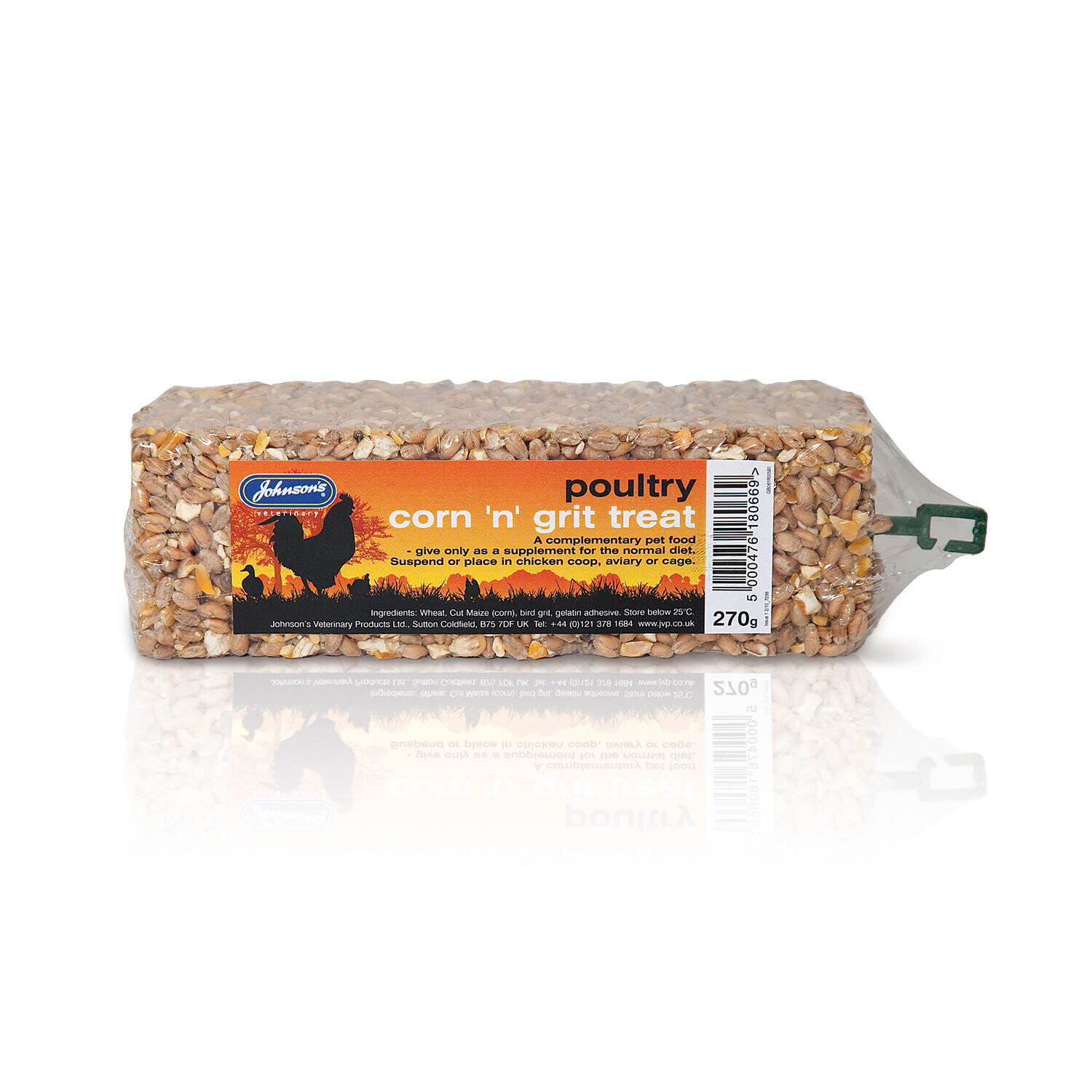 Peck Block - Johnson's Poultry Corn 'n' Grit Treat 270g