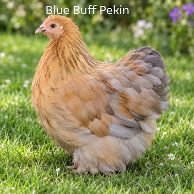 Blue Buff Pekin Hen