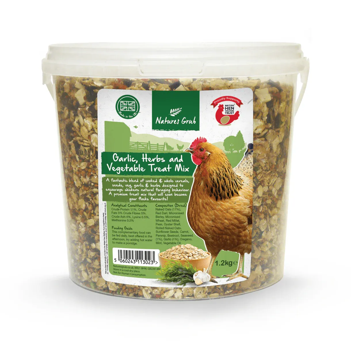 Nature's Grub Garlic, Herbs &amp; Vegetable Treat Mix 1.2kg