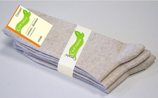 3 Paar Leinen-Socken