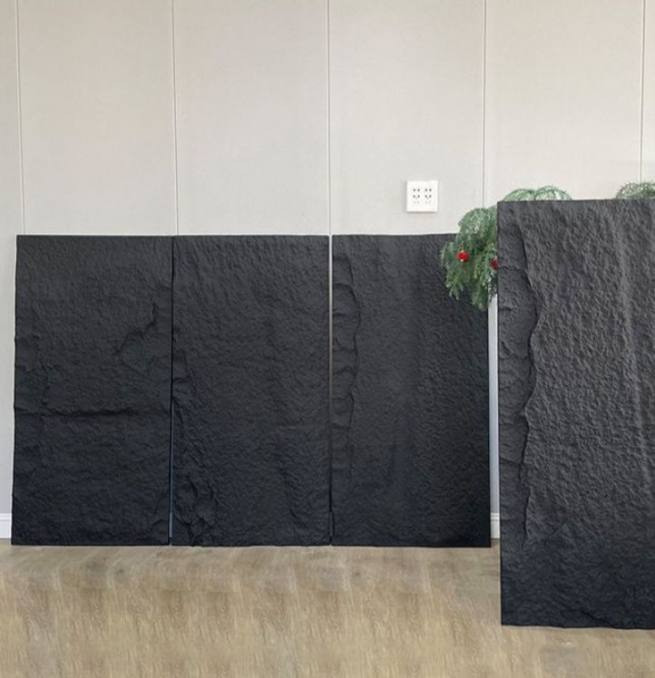 PU-Wandpaneel - 120cm*60cm*3cm - schwarz