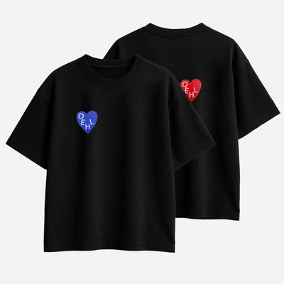 Oehl - Herz T-Shirt - schwarz Oehl - Herz T-Shirt - schwarz