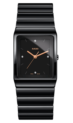 Ceramica Black Dial Diamonds 23MM Quartz R21702722