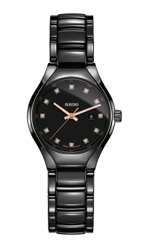 True Diamonds Black Dial 30MM Quartz R27059732