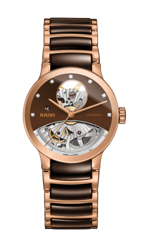 Centrix Automatic Diamonds Open Heart Brown Dial 33MM Automatic R30248712