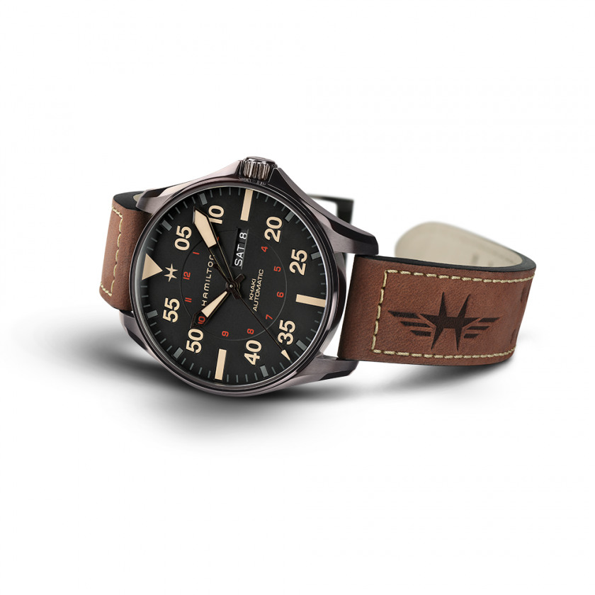 Hamilton Khaki Aviation H64705531 | Swiss Automatic Watch | Kavar Jewellers Brampton