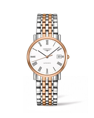THE LONGINES ELEGANT COLLECTION 34MM STAINLESS STEEL/GOLD CAP 200 AUTOMATIC L48095117