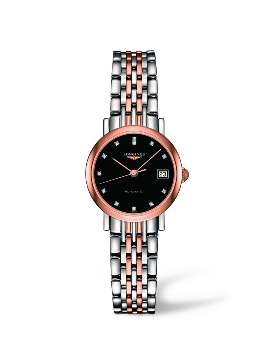 The Longines Elegant Collection Black Dial 18KT Cap 29MM Automatic L43095577 The Longines Elegant Collection Black Dial 18KT Cap 29MM Automatic L43095577
