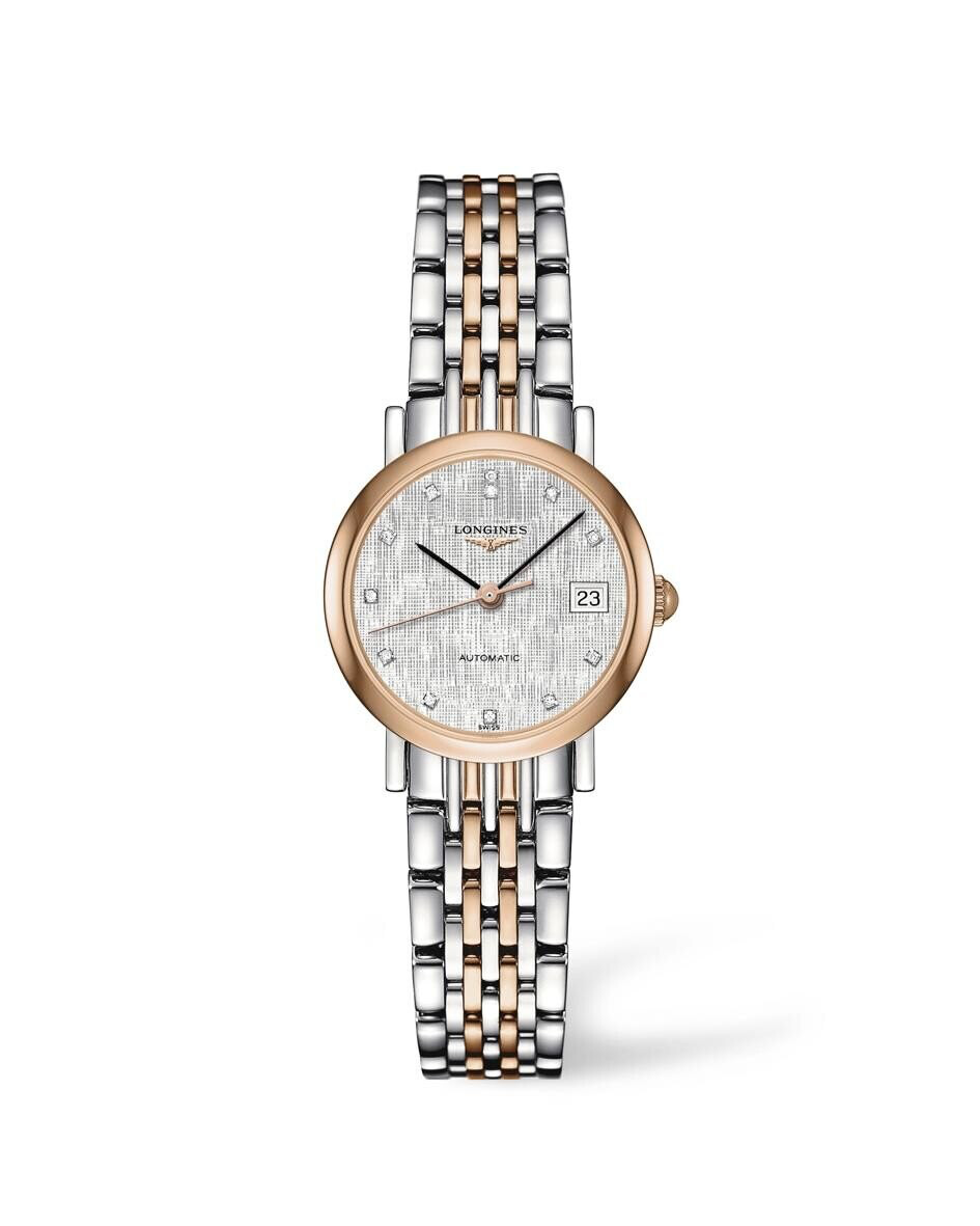 The Longines Elegant Collection White Dial 18KT Gold Cap 25MM Automatic L43095777