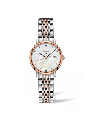 The Longines Elegant Collection Mother Of Pearl Dial 18KT Cap 29MM Automatic L43105877