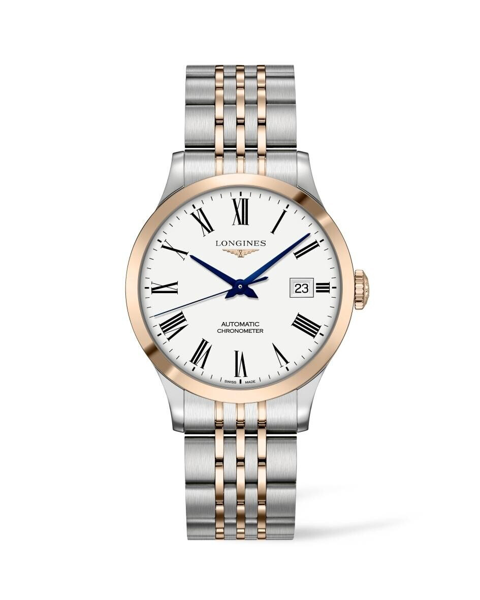 Record 18kt Gold Cap White Dial 38MM  Automatic L28205117
