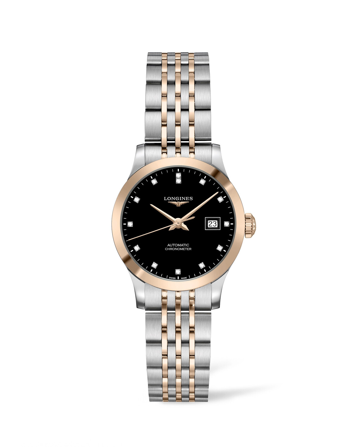 Record Black Dial 18KT Cap 30MM Automatic L23215577
