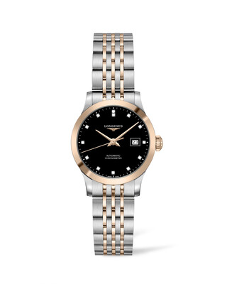 Record Black Dial 18KT Cap 30MM Automatic L23215577