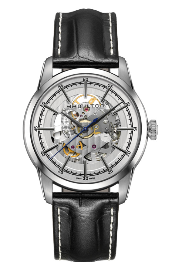 American Classic Railroad Skeleton Silver Dial 42MM Automatic H40655751