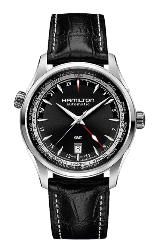 Jazzmaster Black Dial 42MM GMT Automatic H32695731