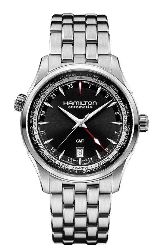 Jazzmaster Black Dial 42MM GMT Automatic H32695131