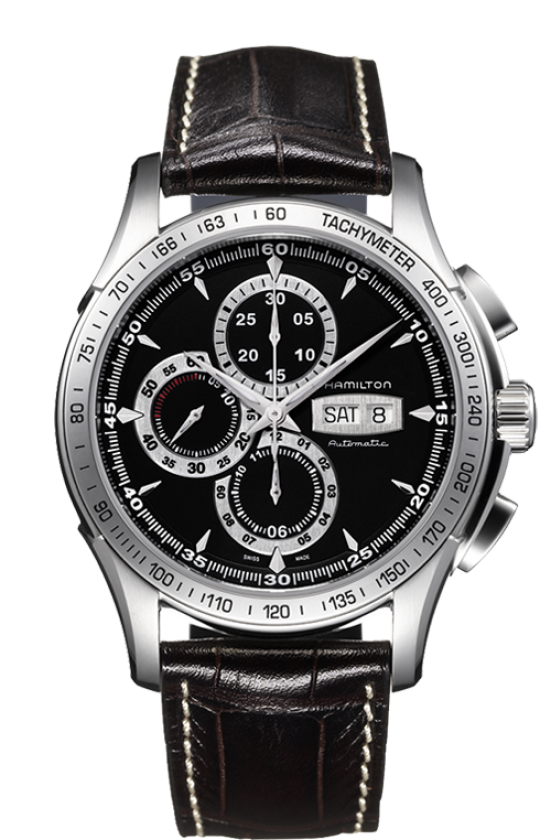Jazzmaster Black Dial 46MM Lord Hamilton Automatic Chrono H32816531