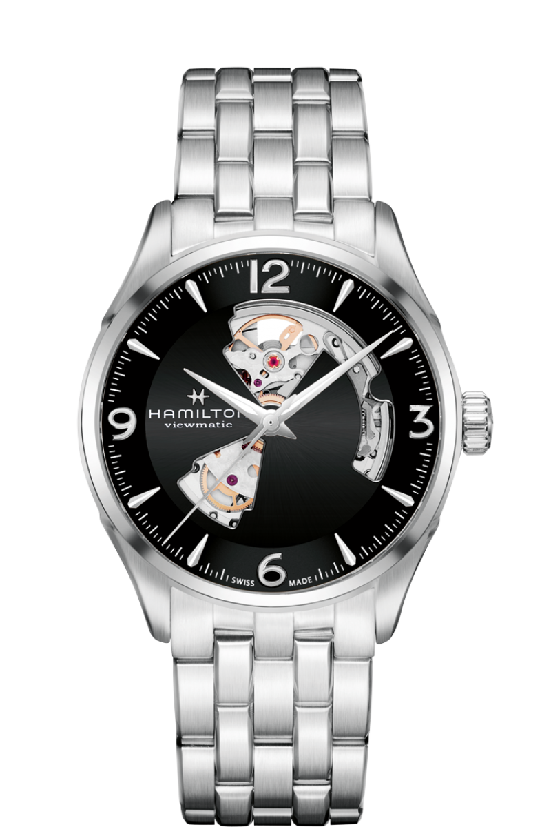 Jazzmaster Black Dial 42MM Open  Heart Automatic H32705131