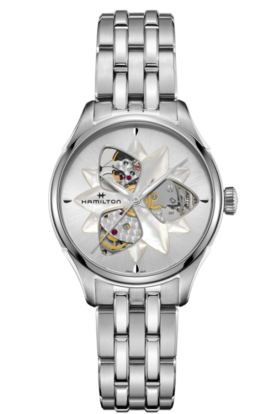 Jazzmaster Mother of Pearl 34MM Open Heart Automatic H32115191