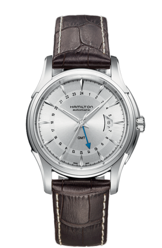 Jazzmaster Silver Dial 42MM Traveler GMT Automatic H32585551