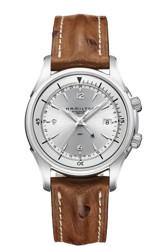 Jazzmaster Silver Dial 42MM  Traveler GMT Automatic H32625555