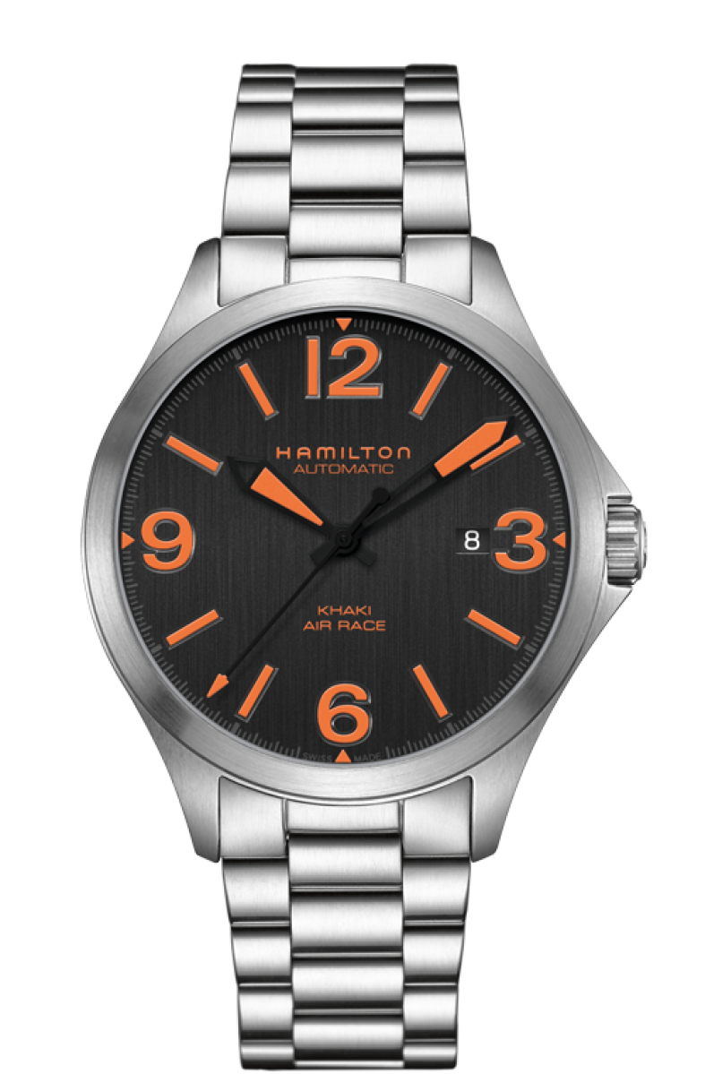 Khaki Aviation Black Face 42MM Air Race Automatic H76535131